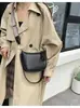 Casual Color Puro Mujer 2025 Nueva Moda Retro Gran Capacidad Otoño Casual Correa Ancha de Hombro Un Solo Hombro Cruzado Bolso de Mujer