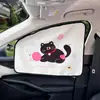 Cortina de Tela para Parasol de Coche con Gato de Dibujos Animados Blue Rain, Protección Solar y Aislamiento Térmico, Cortina Lateral de Coche, Cortina Parasol para Bebé