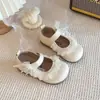 Novos Sapatos Infantis para Meninas Pequenas para Primavera e Outono de 2026, Doces Sapatos de Princesa com Babados, Estilo Coreano, Sapatilhas Modernas e Versáteis para Meninas