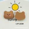 Conejo Oveja Rana Pulpo Elefante Bebé Oso Taza de Agua Parche Funda para Teléfono Móvil Material Sombrero Pinza para el Cabello Accesorios de Resina