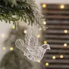 3 Colgantes Creativos para Árbol de Navidad, Suministros para Decoración Navideña, Colgantes Transparentes de Unicornio, Colgantes Acrílicos de Reno para Árbol