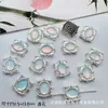Caja mágica rectangular de diamantes nueva multicolor con agujero pasante anillo grande de circonio pulsera collar diy accesorios de cuentas de agujero recto de aleación
