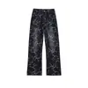 Jeans de industria pesada para hombre punk guapo sentido de alta gama pantalones cimitarra modernos adelgazantes holgados pantalones de hombre otoño nuevo pantalones de pierna recta