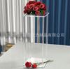 Soporte cuadrado de acrílico transparente de fábrica, accesorios de diseño de ventana de carretera, soporte geométrico para flores de boda, decoración de escenario, soporte para pasteles