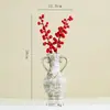 Vaso de Cerâmica Manchado Estilo Wabi-Sabi de Shumen Pacote de Arranjo de Flores Artificiais para Sala de Estar de Casa Utensílios de Flores Decorativos Retrô