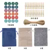 Conjunto de sacolas de presente de Natal de linho conjunto de bolsos de feixe de linho calendário do advento saco de presente de doces de feriado atacado