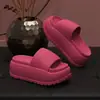 Sandalias con Plataforma de 8.0 cm con Sensación de Pisar Caca EVA para Mujer Verano Exterior Hogar Interior Doméstico Playa Marina Suela Gruesa Antideslizante