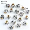 Estilo étnico retro hilo dorado y plateado cuentas Duobao Wen barril de juego cuentas plata antigua nube trasera diy accesorios de joyería estilo nacional