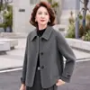 Abrigo de lana de alta gama para mujer, estilo corto, colección otoño/invierno 2026, talla petite, elegante y sofisticado, adecuado para madres de mediana edad