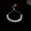 Pulsera de diamantes deslumbrante exagerada de personalidad europea y americana diseño de nicho femenino pulsera de amplio sentido de diseño marca de moda pulsera hip hop