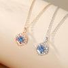 Collar de ballena pareja femenina estilo coreano ins diseño nicho cadena de clavícula azul amor regalo exquisito para el Día de San Valentín