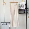 Pantalones de Fitness para Baile y Ejercicio de Cintura Alta con Efecto Levanta Glúteos y Pierna Ligeramente Acampanada Adelgazantes Pantalones de Yoga para Mujer Verano 13063