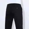 Calça Cropped Masculina 2026 Primavera e Outono Novo Estilo Coreano Slim Fit Calça Grossa com Forro de Lã Slim Casual Calça de Comprimento 9/10