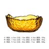 Bol para Ensalada Haismann Dorado Martillado con Borde Dorado, Bol Irregular de Cristal, Plato para Verduras y Frutas, Plato para Lavar Té, Vidrio Resistente al Calor
