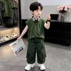 Conjunto de Chaleco de Verano para Niños 2026 Nuevo Estilo Ropa Fresca Urbana para Niños Conjunto de Dos Piezas para Niños Mayores