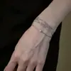 Pulsera Popular de Malla Metálica Transfronteriza, Estilo Minimalista Europeo y Americano, Pulsera Trenzada con Cierre Deslizante, Accesorio de Mano Simple y Versátil