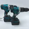 Taladro de impacto recargable sin escobillas de 13 mm con tres funciones y batería de litio recargable. Destornillador.