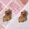 Acessórios Pequenos de Resina Capivara DIY Copo de Cola Creme Capa de Celular Ímã de Geladeira Buraco Material para Fivela de Sapato