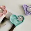 Zongbo Silicona DIY Pegamento Resina Yeso Flor Mariposa Corazón Tallado Vela Portavelas Base Molde de Silicona