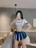 Uniforme Sexy de Cheerleader para Bebê de Futebol Roupa Íntima Sexy Cama Quente Sedução Role Playing Desejo Puro Traje Feminino