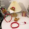 4 piezas de traje navideño colgante con hebilla de cabeza de dibujos animados, horquilla de Papá Noel, aro de cabeza de alce, decoraciones para fiestas navideñas