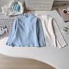Camisetas Básicas Femininas de Inverno 2025 Novo Estilo Coreano Renda Manga Longa Tops Venda Cruzada Dropshipping