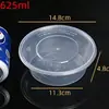 Caja de Empaque Desechable Comercial para Llevar, Tazón Rectangular Transparente para Comida Rápida, Juego de Lonchera de Grado Alimenticio con Tapa