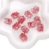 Accesorios de Encaje Tridimensional Hoja de Loto Hechos a Mano DIY Pulsera Collar Accesorios de Joyería Degradados Cuentas de Cristal de Loto de Doble Agujero