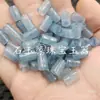 Azul Océano Agujero Grande Forma de Cruz Jade Cuentas Sueltas Cuarzo Roca Tubo Recto Columna Recta Cilindro Recto Accesorios de Joyería Cuentas