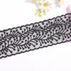 Accesorios decorativos de ropa directos de fábrica, encaje de malla DIY, código de barras hueco negro, bordado de malla, encaje ancho