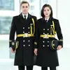 Roupa de Trabalho de Segurança Inverno Espessada Prova de Frio Quente Longa Lã Casaco Faixa Imagem Uniforme Jaqueta