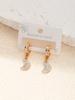Aretes de acero de titanio de tendencia europea y americana con ojos de luna de flor, multiestilo, personalidad nicho femenina, aretes de acero inoxidable para mujer