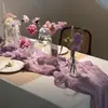 Bandeira de Mesa de Gaze Bali Escandinava Plissada Decoração de Festa de Casamento Tecido Plissado Rosa Mesa de Sobremesas Creche Decoração de Salão Não