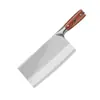 Cuchillo de Acero Inoxidable Forjado del Fabricante con Mango de Madera Maciza para Uso Doméstico, Corte de Carne, Rebanar Cuchillo de Cocina, Cuchillo de Chef, Cuchillo para Rebanar