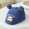 Boina legal estilo de rua para bebê, boné infantil virado para frente, novo chapéu fofo de urso de desenho animado
