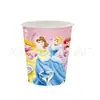 Nuevas Decoraciones de Fiesta Temáticas de Princesa Rosa Elsa para Cumpleaños Infantiles Platos de Papel de Dibujos Animados, Manteles, Banderines y Suministros para Arreglos