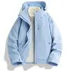 Jaqueta Camuflada Três em Um Feminina Conjunto de Duas Peças com Lã Removível Masculina Roupas de Montanhismo Corta-Vento Impermeável para Exterior Jaqueta de Trabalho