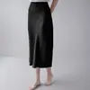 Falda Midi de Seda de Morera 19mm Seda Lavada a la Arena para Mujer Longitud Media 25 Años Nuevo Pijama de Seda Lavada a la Arena