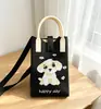 Bolso de Teléfono Móvil a Cuadros para Mujer Bolso Cruzado de Hombro Pequeño Lindo Ligero Bolso Tejido Bolso de Punto