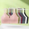 Chaleco deportivo con cremallera frontal para correr y fitness, reductor de busto grande, comercio exterior transfronterizo, sujetador deportivo a prueba de impactos, cómodo, anti-flacidez