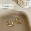 Pendientes geométricos C-shaped retorcidos cepillados, versátiles, de lujo ligero, exquisitos, de moda, simples, diseño único, elegantes accesorios para orejas de mujer