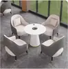 Conjunto Simples e Luxuoso de Sofá Individual e Mesa de Centro para Lazer, Recepção de Hotel, Escritório de Vendas, Mesa e Cadeiras de Reunião, Recepção de Salão de Beleza