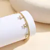 Pulsera en forma de estrella Regalo de Navidad Día de San Valentín Chapado en oro de 18 quilates Pulsera de acero inoxidable 304 al por mayor