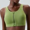 Liquidação, Sem Devoluções ou Trocas, Sutiã Esportivo Plus-Size com Zíper Frontal e Adesivo Líquido para Mulheres, Suporte Forte, À Prova de Choque, Bojo Fixo, Costas Yoga