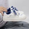 Zapatillas Blancas para Mujer 2026 Primavera y Otoño Nuevas de Moda Estilo Ins Versátiles Azul Klein de Suela Gruesa Casual Transpirables