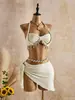 Artículos Populares de Venta Caliente Europeos y Americanos en Stock: Traje de Baño de Dos Piezas para Vacaciones en la Playa para Mujer, Conjunto de Tres Piezas a la Moda, Exclusivamente para Suministro de Comercio Electrónico Transfronterizo