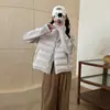 Chaqueta Ligera de Algodón con Plumas para Mujer 2024 Nueva Cuello Alto Moda Otoño e Invierno Estilo Coreano Simple Chaqueta de Algodón Tendencia