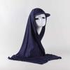 Pañuelo para la cabeza de venta caliente transfronterizo, Bufanda para ala de gorra de béisbol de color liso, Pañuelo malasio, Pañuelo para protección solar para mujer