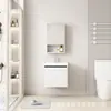 Gabinete de baño pequeño montado en la pared color crema panal de aluminio fabricantes de lavabos de Guangdong lavabo integrado cerámico