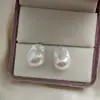 Pendientes de Plata de Ley S925 Perla de Agua Dulce Natural Barrocos Pendientes Simples y Elegantes Pendientes Pendientes